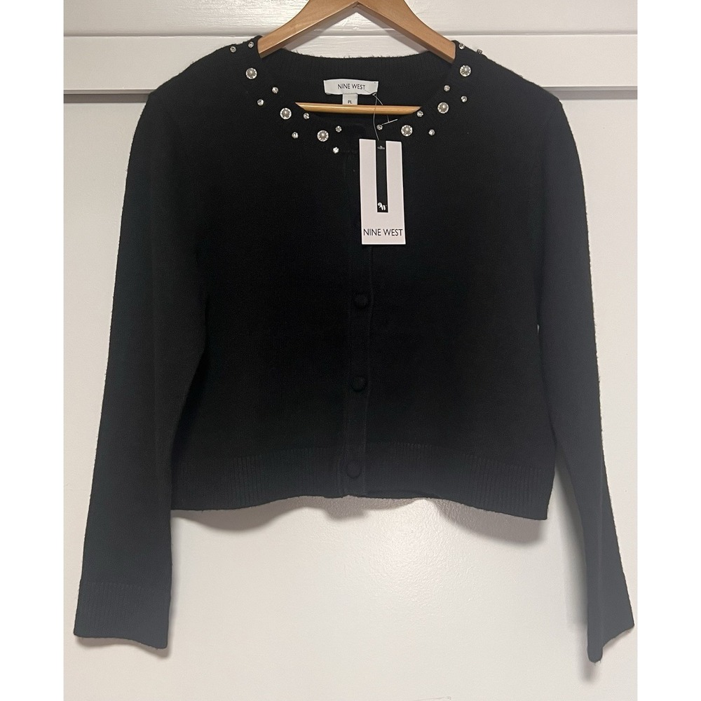🖤 Nine West Women's Embellished Cardigan,sixe PL – NWT